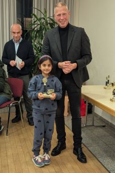 Sofia Ahmadi, 1. Platz U8 W Stadtmeisterschaft 2024/25