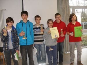 v.l.n.r.: Benjamin Melde, Marc Habersetzer, Kevin Verfürth, Elyse Habersetzer, Dennis Hoenselaar, Justus Wiegersma