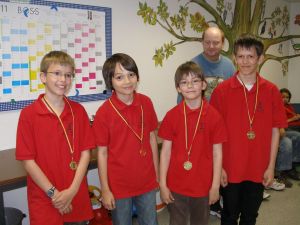 Turm Kleve I: v.l.n.r. Kevin Verfürth, Valentin Buckels, Benjamin Melde, Marc Habersetzer