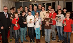 Gruppenbild der Stadtmeister 2013 mit dem stellv. Bürgermeister J. Gietmann