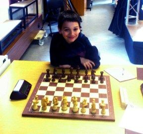 Valentin vor der 6. Runde an Brett 16